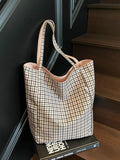 Plaid Pattern Tote Bag - Your Second Look