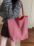 Plaid Pattern Tote Bag - Your Second Look