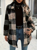 Plaid Teddy Coat with Pockets - Your Second Look
