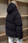 Pocketed Zip Up Hooded Puffer Jacket - Your Second Look