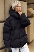 Pocketed Zip Up Hooded Puffer Jacket - Your Second Look