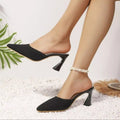 Point Toe Flare Heels Sandals - Your Second Look