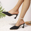 Point Toe Flare Heels Sandals - Your Second Look