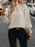 Polka Dot Mock Neck Blouse - Your Second Look