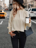 Polka Dot Mock Neck Blouse - Your Second Look