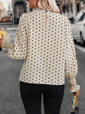 Polka Dot Mock Neck Blouse - Your Second Look