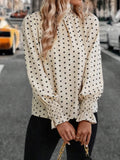 Polka Dot Mock Neck Blouse - Your Second Look