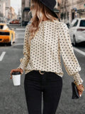 Polka Dot Mock Neck Blouse - Your Second Look
