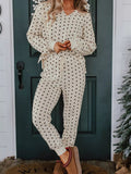 Polka Dot Top and Joggers Lounge Set - Your Second Look