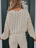Polka Dot Top and Joggers Lounge Set - Your Second Look