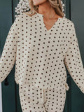 Polka Dot Top and Joggers Lounge Set - Your Second Look