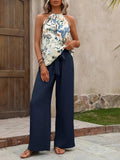 Printed Tank Top and Wide Leg Pants Set - Your Second Look