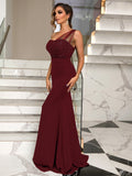 Rhinestone One - Shoulder Formal Dress - Your Second Look