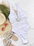 Ribbed Lace Up One - Piece Swimsuit - Your Second Look