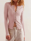 Ribbed Round Neck Long Sleeve Top - Your Second Look