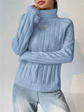 Ribbed Turtleneck Long Sleeve Sweater - Your Second Look