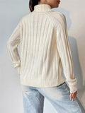 Ribbed Turtleneck Long Sleeve Sweater - Your Second Look