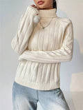 Ribbed Turtleneck Long Sleeve Sweater - Your Second Look