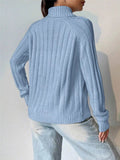 Ribbed Turtleneck Long Sleeve Sweater - Your Second Look
