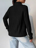 Ribbed Turtleneck Long Sleeve Sweater - Your Second Look