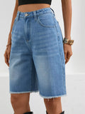 Ripped Frayed Hem Denim Shorts - Your Second Look
