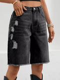 Ripped Frayed Hem Denim Shorts - Your Second Look