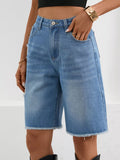 Ripped Frayed Hem Denim Shorts - Your Second Look