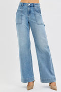 RISEN Full Size High Rise Straight Leg Jeans with Front Pockets Plus Size - Your Second Look