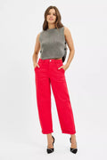 RISEN High Rise Ankle Cuffed Barrel Pants - Your Second Look