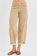 RISEN High Rise Crop Barrel Cordurory Pants - Your Second Look