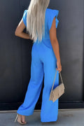 Round Neck Cap Sleeve Jumpsuit - Your Second Look