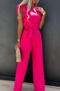 Round Neck Cap Sleeve Jumpsuit - Your Second Look