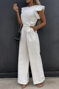 Round Neck Cap Sleeve Jumpsuit - Your Second Look