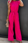 Round Neck Cap Sleeve Jumpsuit - Your Second Look