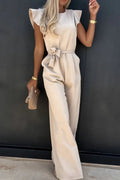 Round Neck Cap Sleeve Jumpsuit - Your Second Look