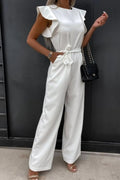 Round Neck Cap Sleeve Jumpsuit - Your Second Look