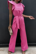 Round Neck Cap Sleeve Jumpsuit - Your Second Look