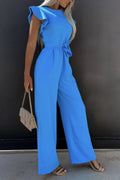 Round Neck Cap Sleeve Jumpsuit - Your Second Look