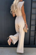 Round Neck Cap Sleeve Jumpsuit - Your Second Look