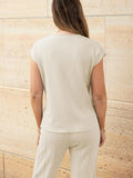 Round Neck Cap Sleeve Top and Pants Knit Set - Your Second Look