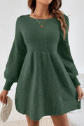 Round Neck Long Sleeve Mini Dress - Your Second Look