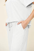 Round Neck Short Sleeve T-Shirt and Wide Leg Pants - Your Second Look