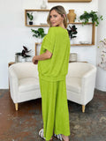 Round Neck Short Sleeve T-Shirt and Wide Leg Pants - Your Second Look