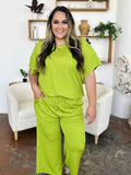 Round Neck Short Sleeve T-Shirt and Wide Leg Pants - Your Second Look