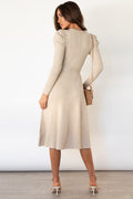 Round Neck Tie Waist Sweater Dress - Your Second Look