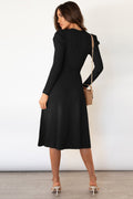 Round Neck Tie Waist Sweater Dress - Your Second Look