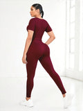 Round Neck Top and Leggings Active Set - Your Second Look