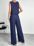 Round Neck Top and Pants Set - Your Second Look