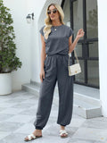 Round Neck Top and Pants Set - Your Second Look