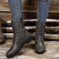 Round Toe Lace Up Boots - Your Second Look